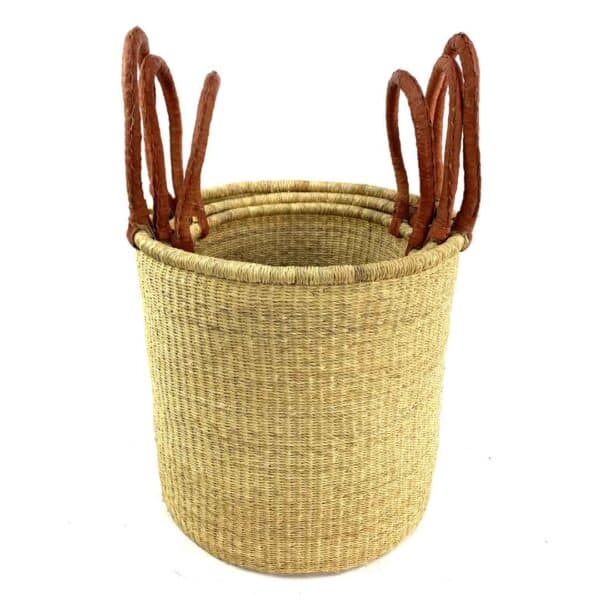Open African laundry basket