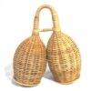 Hand woven in the Bolgatanga region of Northern Ghana. These hand percussion instruments are traditionally played to accompany drummers.