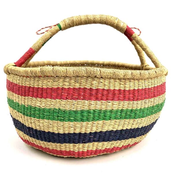 Vegan-lrg-101 - Easter Tray (1) Large handmade straw basket