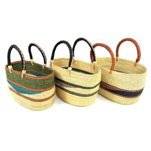 African woven bolga basket
