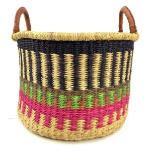 large woven hamper basket
