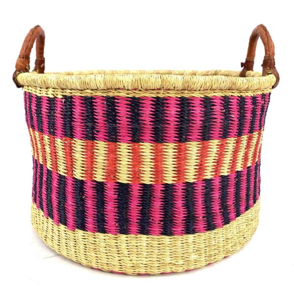 large woven hamper basket