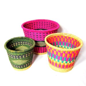 The Ashi is a handmade bucket-shaped basket