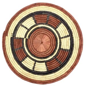 African Burkina Placemat Platter Grass Handwoven Tableware Kitchenware