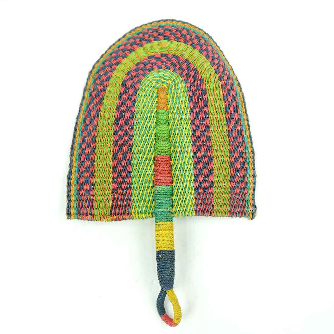 These Bolga vegan fans are hand-woven from Elephant Grass in the northern Ghana township of Bolgatanga. They are super stylish and practical