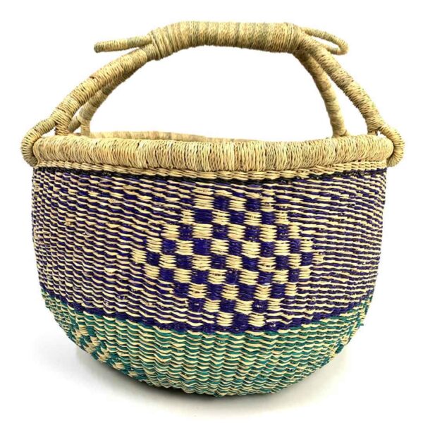 large round handmade basket