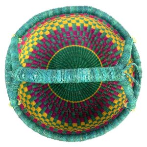 large round handmade basket