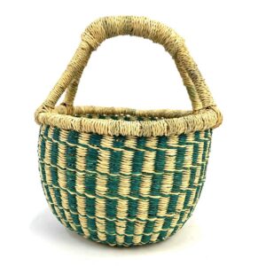 small handmade woven shopping basket