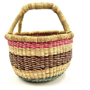 small vegan straw basket