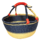 large round handwoven basket