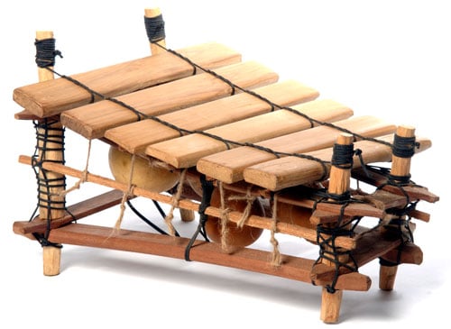 Our Pentatonic Marimba's are handmade in Ghana with kiln dried twenaboa keys and gourd resonators. All come complete with a set of mallets.
