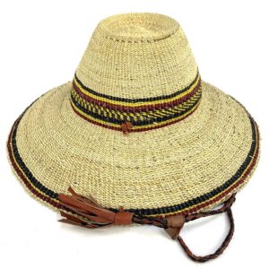 wide straw hat
