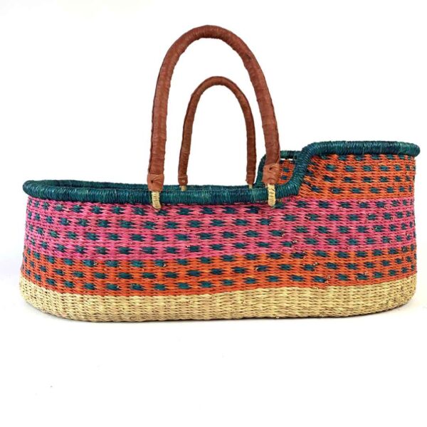 BOL-MOSES-basket-170-bamboozle (1) Handcrafted Ghanaian Moses basket made from sustainable elephant grass.
