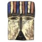 Traditional Gabon Lega mask with light wood finish