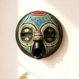 West African art and wall decoration mask colourful
