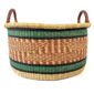 Handwoven elephant grass hamper basket from Northern Ghana.