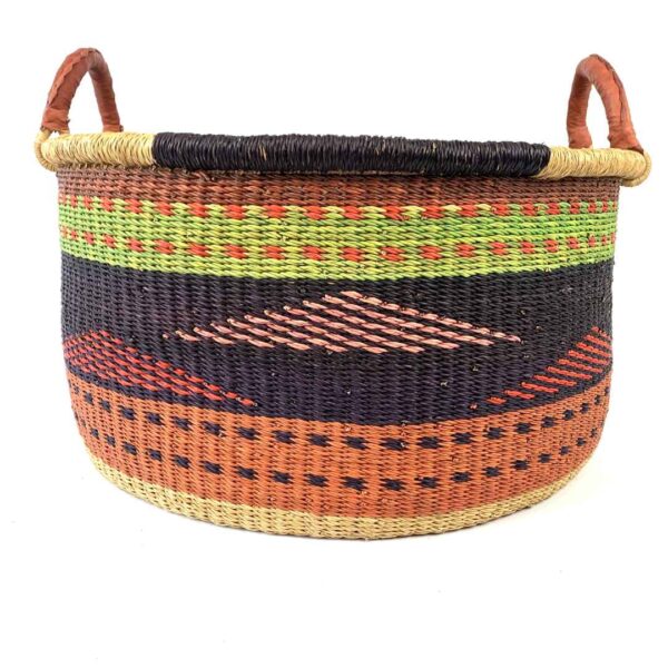 Hamper-basket-182-FunkyTown (1) Natural Bolga basket displayed as a stylish home storage piece.