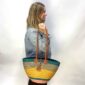Handwoven elephant grass carry basket.