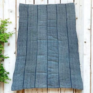 Sustainable blue fabric with rich plant-based dye.