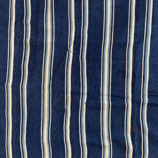Indigo-cloth-InC-M-255-flam (2) Traditional indigo cloth marked by deliberate, artisanal detail.