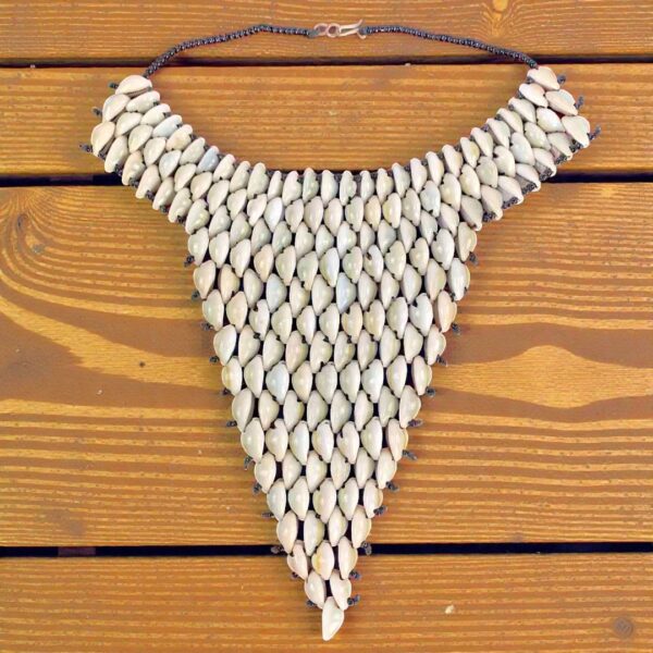 cowrie necklace chest plate