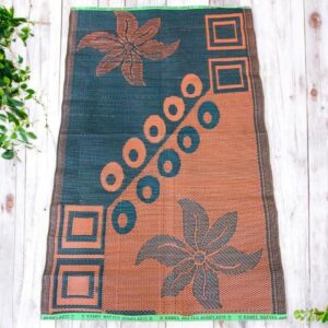 Sustainable African mat made from recycled fibers for stylish home décor.