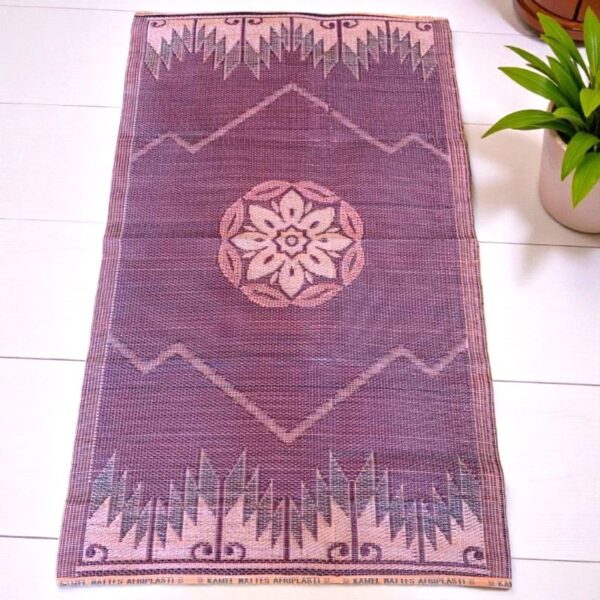 Eco-friendly woven mat crafted for floors, walls, or decorative household layering.