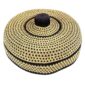 Studio shot of the natural straw lampshade with a dark brown base band