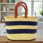Slow made artisan woven basket.