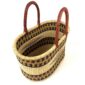 Natural oval storage basket with traditional Bolga weaving.