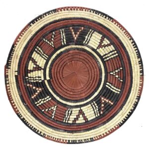 Placemat-166-treat (1) Raffia woven decorative table piece.