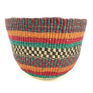 Handwoven planter designed to frame plants with texture and visual depth