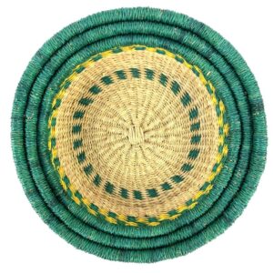Plat-set-080-ultramarine (1) A set of three woven bolga platters from elephant grass