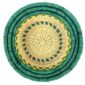 A set of three woven bolga platters from elephant grass