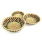 Artisan woven Bolga platter set made from natural fibres, ideal for fruit, bread or home décor.