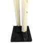 Medium wooden figure highlighting expressive artistry and traditional aesthetic.