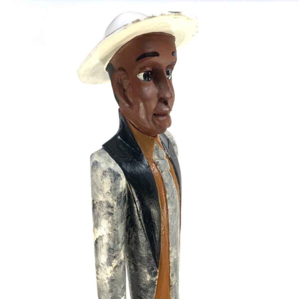 STAT-IV-CLNL-044-cool (2) Artisan handcarved statue reflecting traditional African design and craftsmanship.