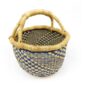 Small round vegan bolga basket - blues (3)