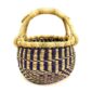 Small round vegan bolga basket - blues (4)
