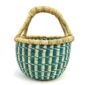 Small round vegan bolga basket - blues (5)
