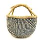 Small round vegan bolga basket - blues (6)