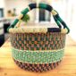 Vegan elephant grass basket for magazines, throws, or everyday household items.