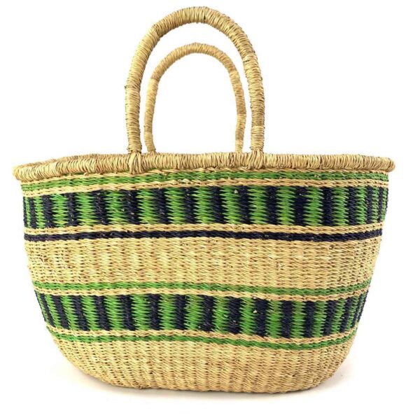 Vegan-oval-basket-047-Wander (1) Soft structured woven grass basket.
