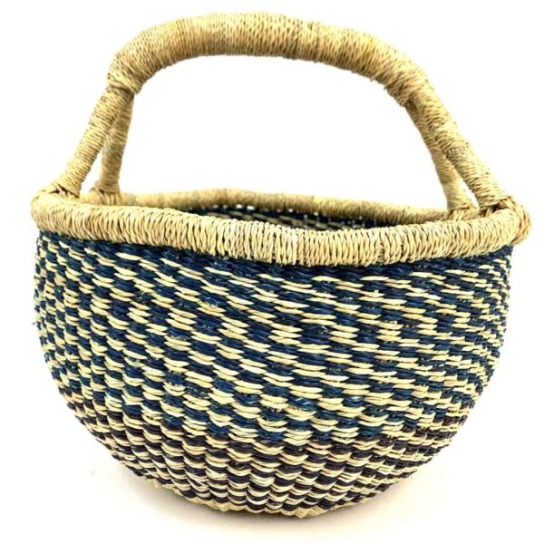 Vegan-sml-058-Grazer (1) front view small vegan round handmade basket