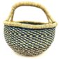 front view small vegan round handmade basket