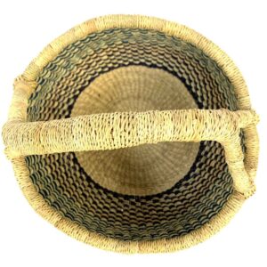 top view african woven basket