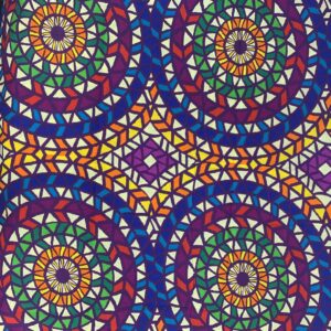 African wax print fabric with bold pattern.