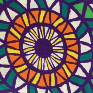 Ankara textile showing intricate design.