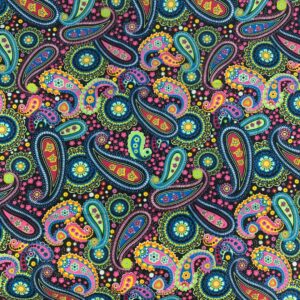 Dutch wax fabric in vibrant tones.