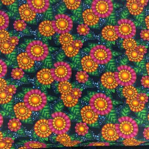 Wax print fabric showing equal colour depth.